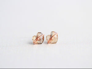 Heart Studs - Fluorite