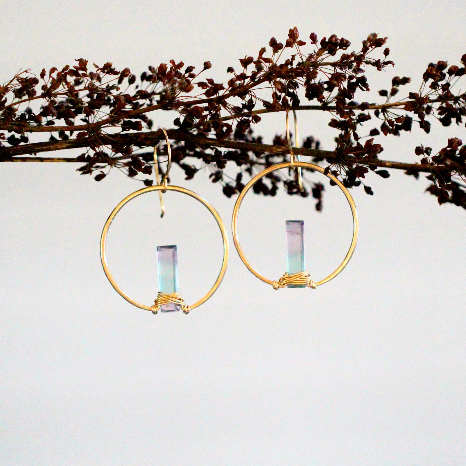 Sunrise Earrings - Fluorite ( As Seen On Chambers )