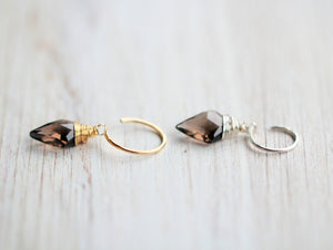 Arrow Dangle Hugs - Smoky Quartz