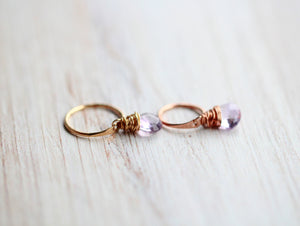 Pink Amethyst Dangle Hugs