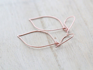 Rose Gold Leaf Hoops