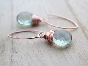 Prasiolite Rose Gold Drops