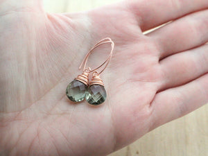 Prasiolite Rose Gold Drops