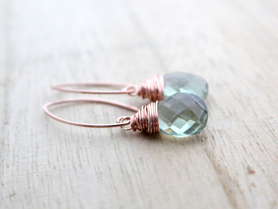 Prasiolite Rose Gold Drops